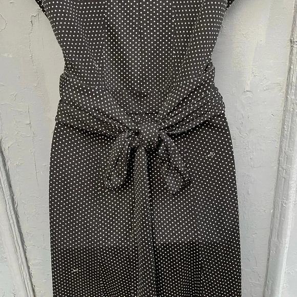 Issa  London Wrap Front Silk Jersey Polka Dot Dress, size 8 - Picture 9 of 15